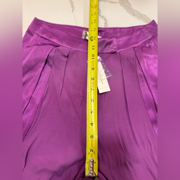 Anthropologie Corey Lynn Calter- Santin Elegant Purple Women's Wide-Leg Pants - Picture 12 of 14